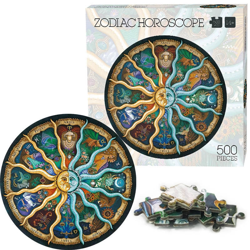 Zodiac Rainbow Magic Kaleidoscope Puzzle for Creative Minds