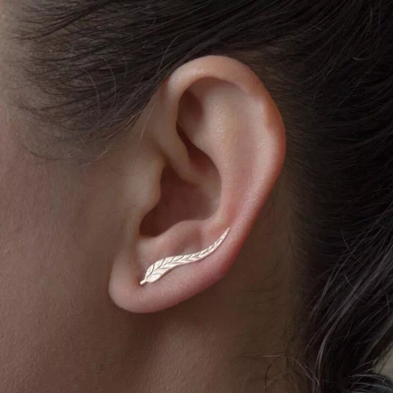 Mountain Ear Climber Earring in Gold and Silver for Trekking Enthusiasts