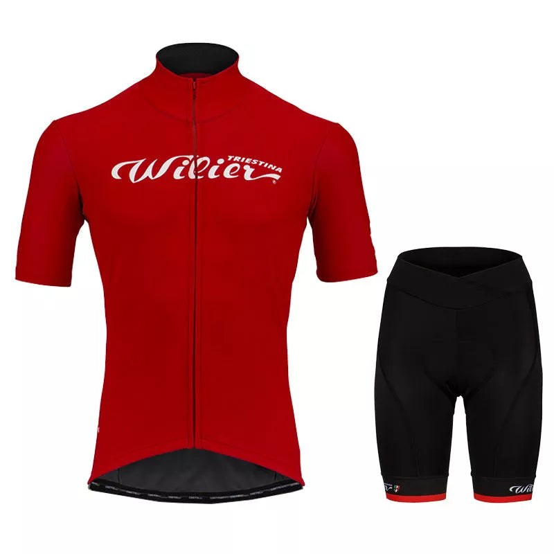 Short-sleeved Bib Cycling Jersey with Moisture Wicking