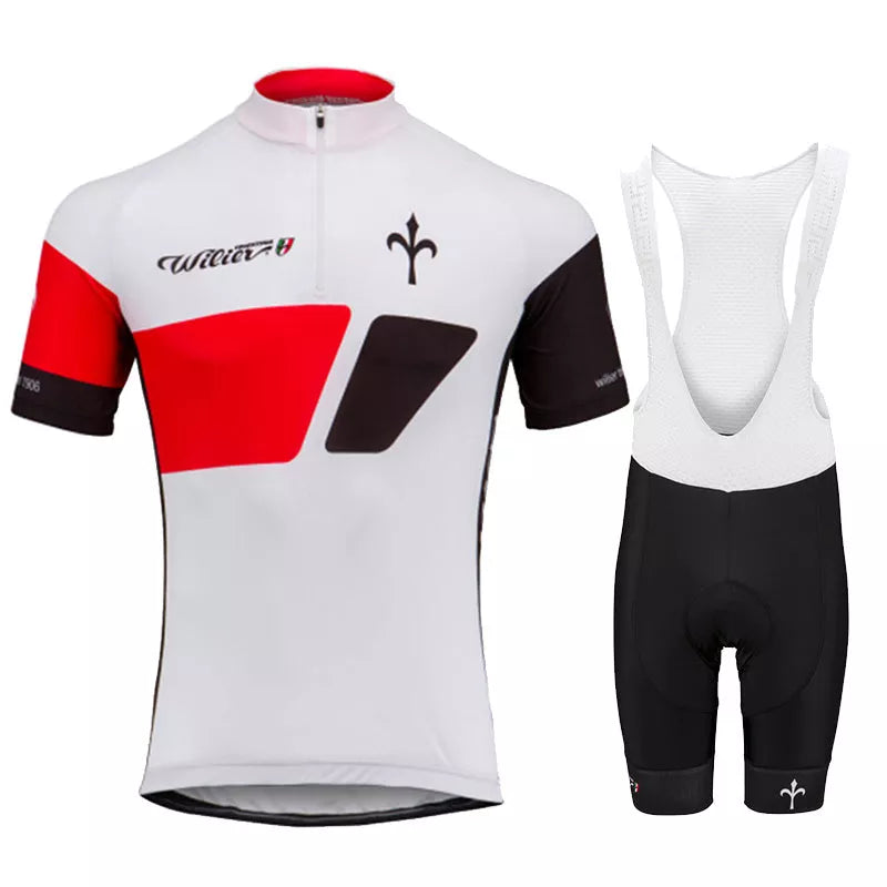 Short-sleeved Bib Cycling Jersey with Moisture Wicking