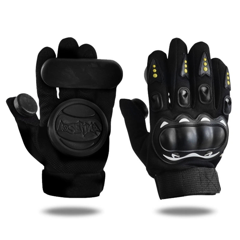 Downhill Skateboard Gloves with Triple Slider Protection