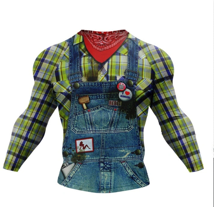 HILLBILLY RASH GUARD - XMARTIAL SLEEVE with long and short sleeve options