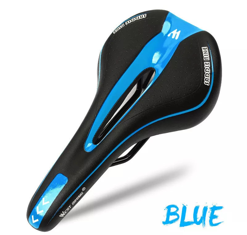 Bicycle seat for mountain and road bikes with hollow design