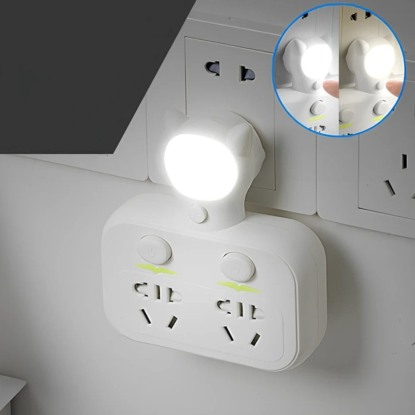 Smart socket with UK plug, LED indicators, USB ports and energy display