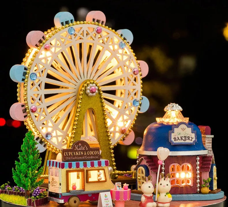 Ferris wheel transparent cover building block toy for skill development