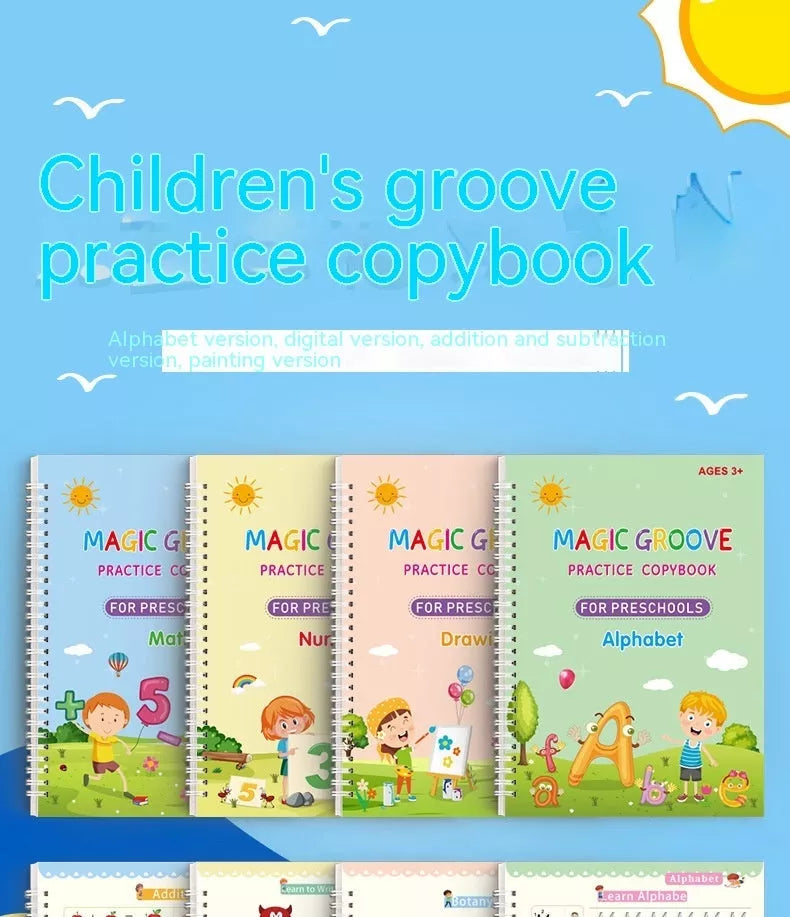 Groove Copybook Student Training Pen Control Magic Calligraphy Practice Board