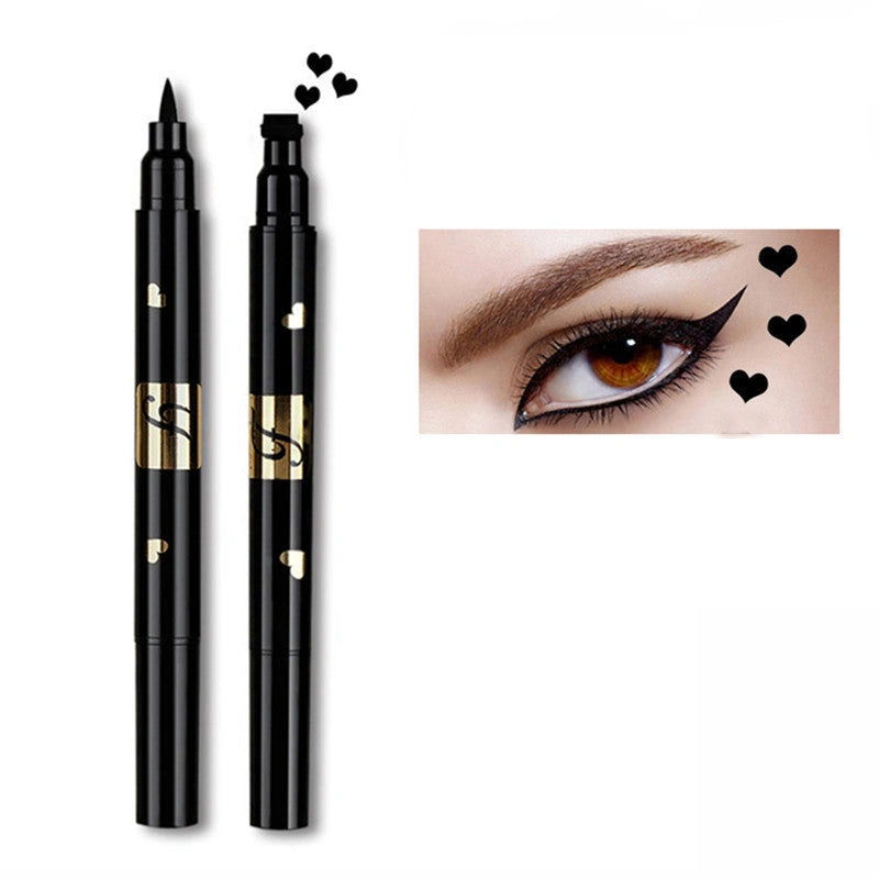 Double-headed seal eyeliner with unique design stamps