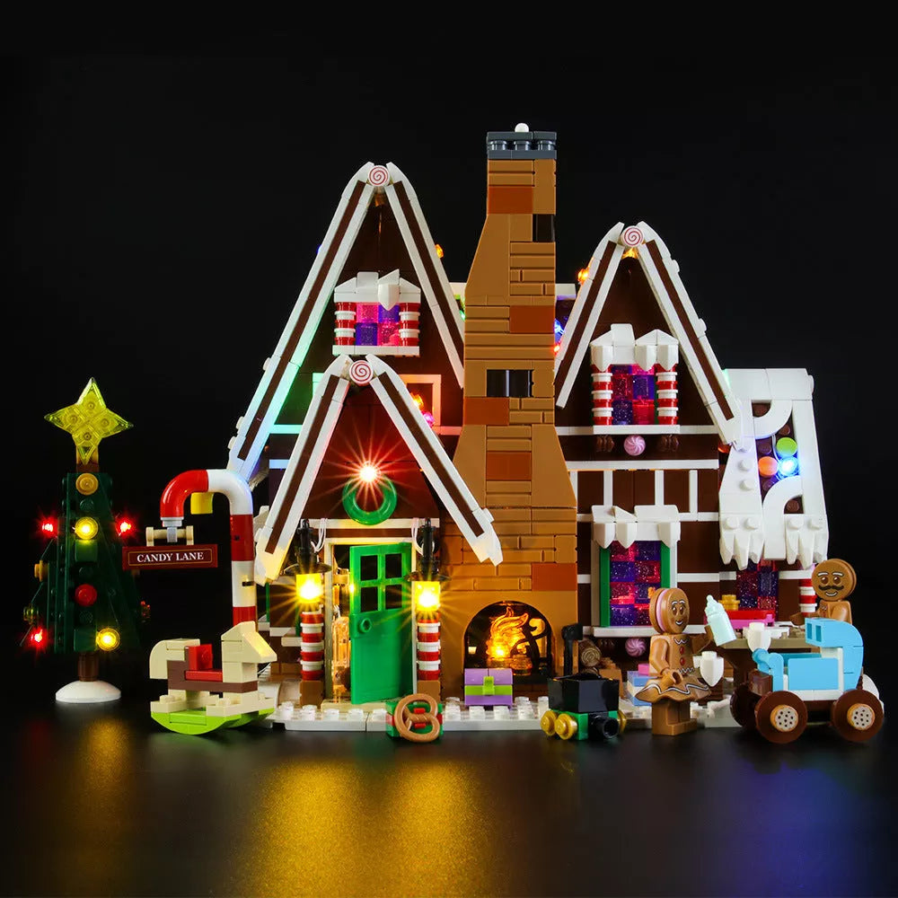 LED String Light Kit for Building Block Gingerbread House Compatibility