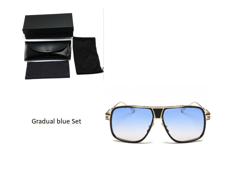 Men's Grandmaster Square Sunglasses with UV400 Protection