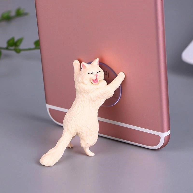 Cat reinforcement silicone mobile phone holder with 6CM adhesive ring