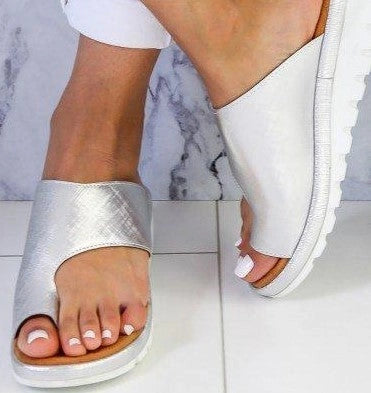 Women's Flat Sole Casual Sandals with Soft Big Toe Design