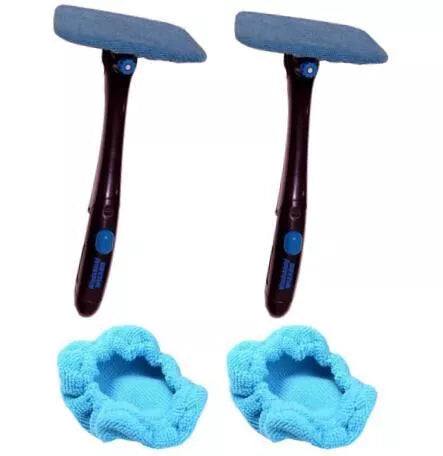 Car Window Brush with Swivel Head and Built-in Sprayer