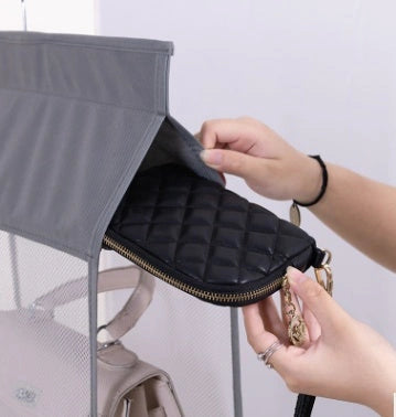 Foldable Hanging Multi-Layer Storage Rack with 360-Degree Design