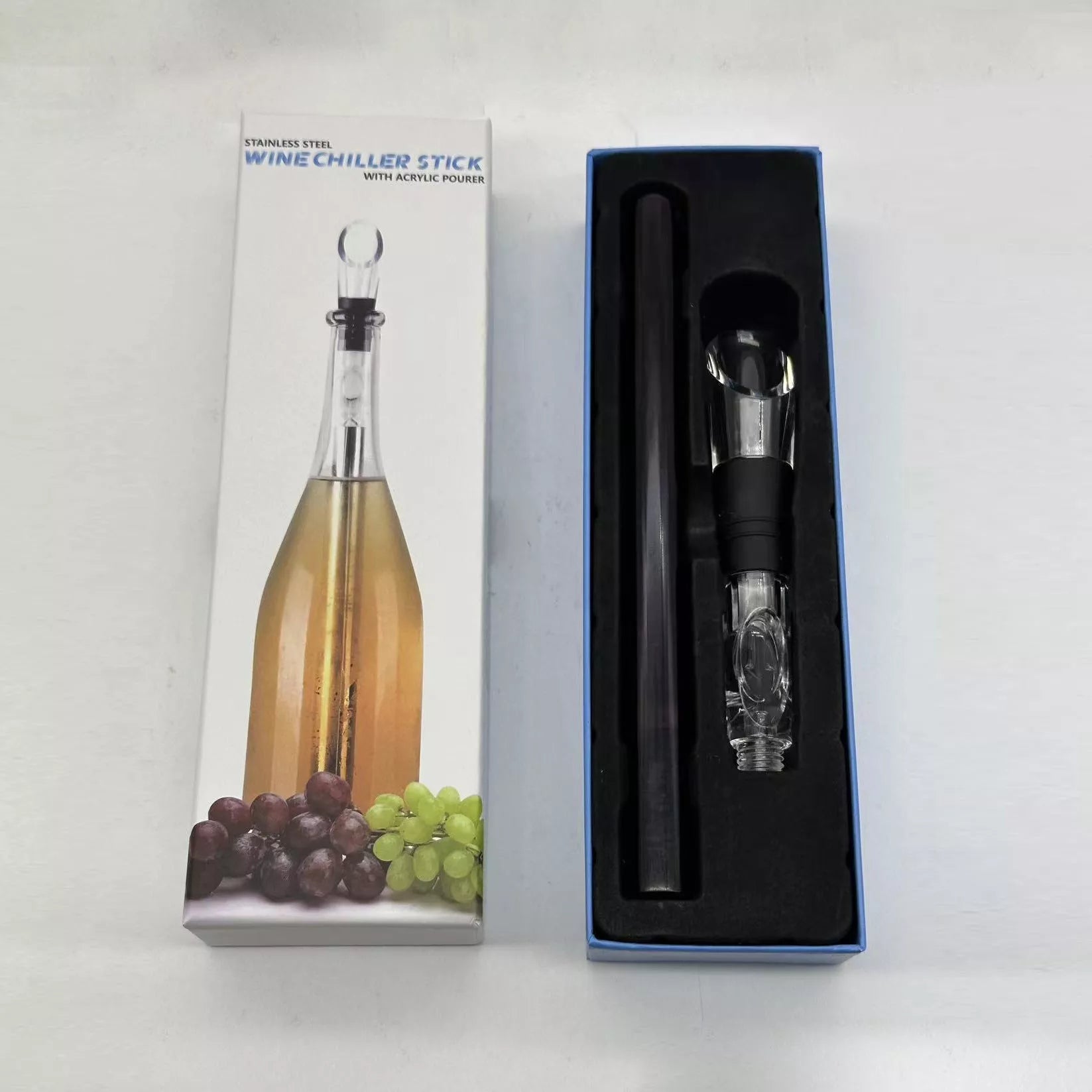 Stainless Steel Wine Chilling Rod with Leakproof Pourer