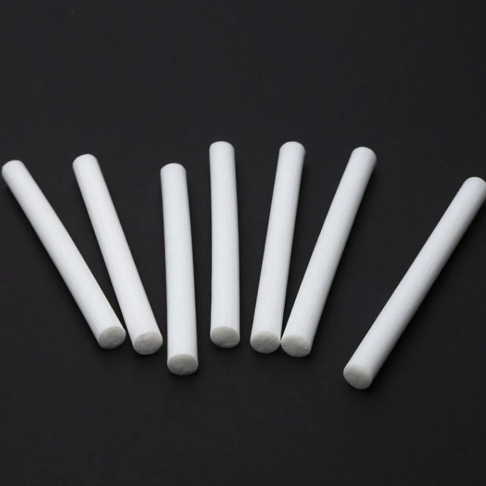 Pack of 7.5x125mm acetate fibre cotton swabs for humidifier wicks, trimmable length for stable fog output