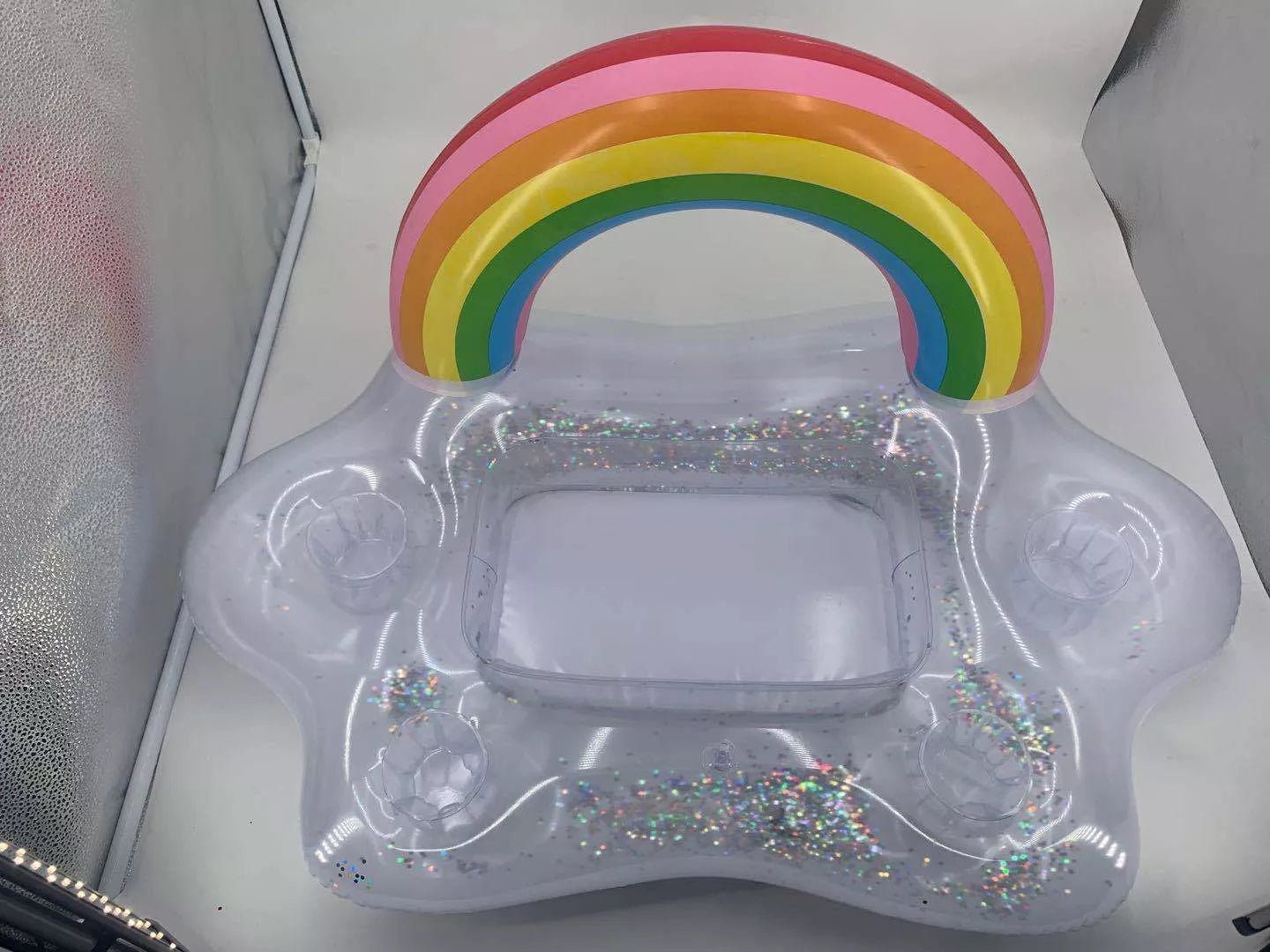 Inflatable Rainbow Cup Holder for Water Activities