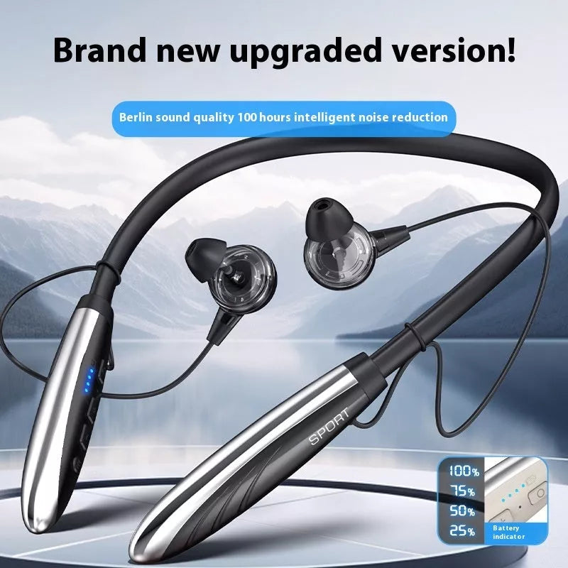 Wireless Bluetooth Neckband Earphones with 9D Stereo and Magnetic Design