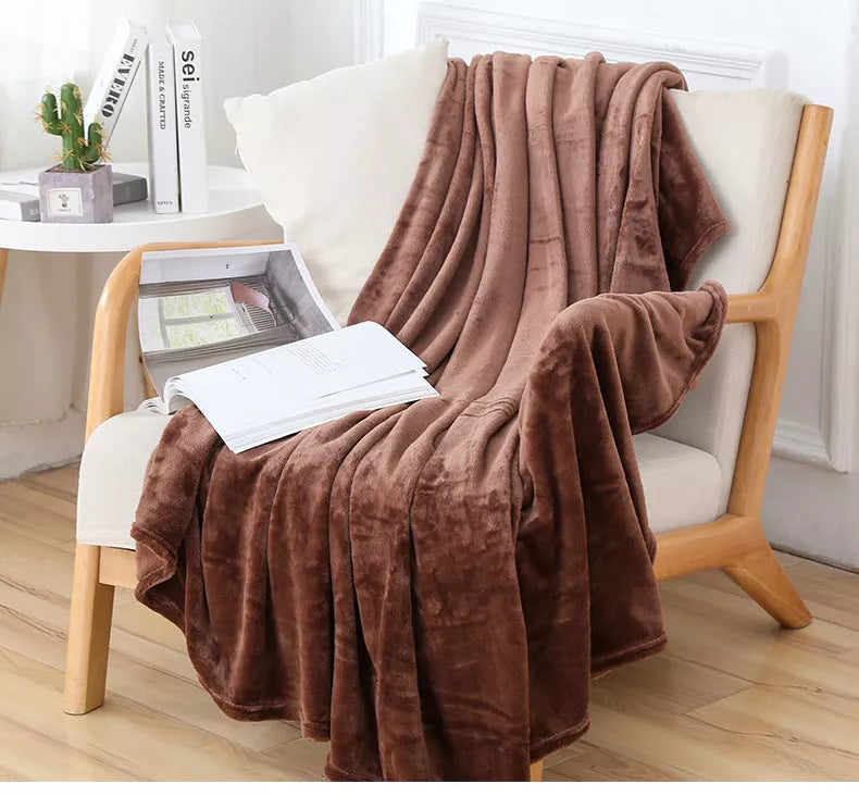 Solid Color Flannel Blanket in Multiple Sizes and Colors