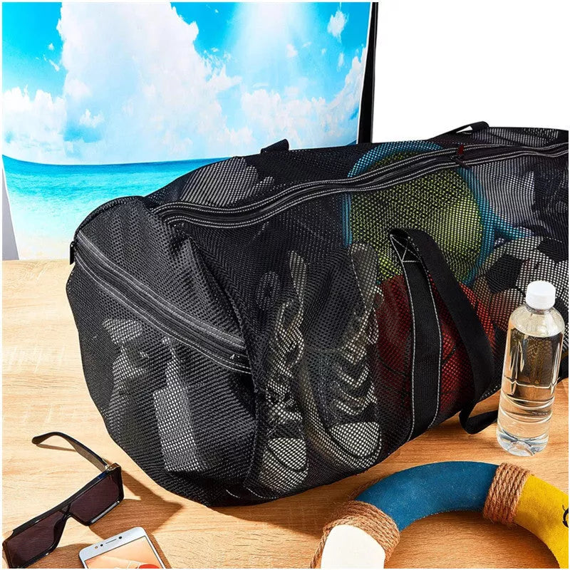 Large Diving Mesh Luggage Bag - 50L Capacity, Polyester Material