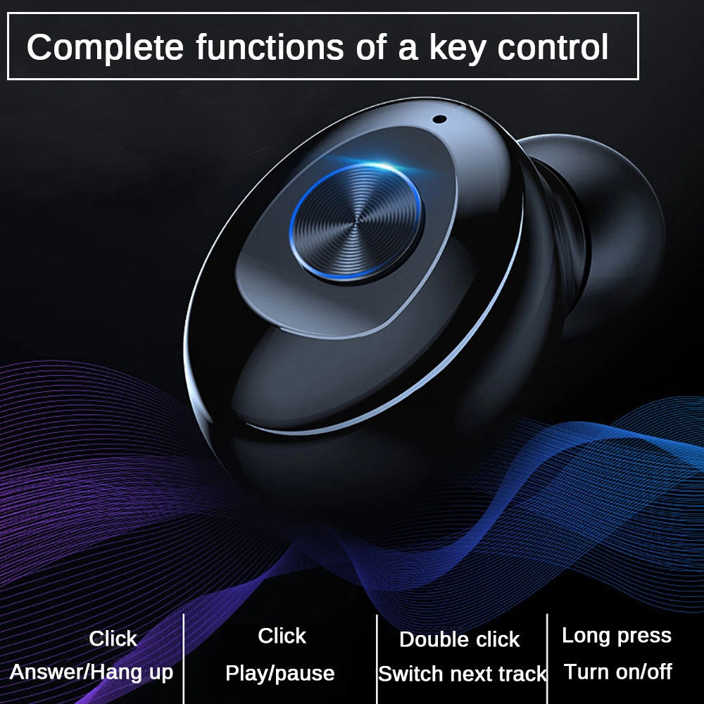 XG-12 Bluetooth TWS Dual Headset with 8-mile copper ring rubber speakers