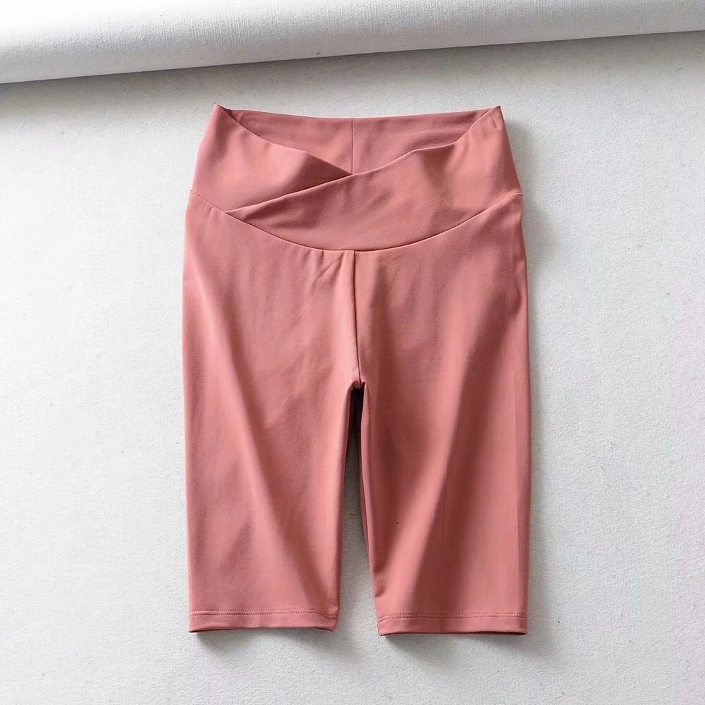 Cotton stretch pleated quick-drying fitness yoga pants