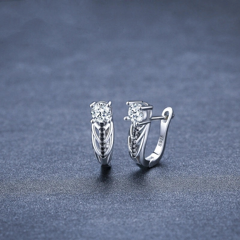 Hollow Zircon Copper Plated Earrings for Women