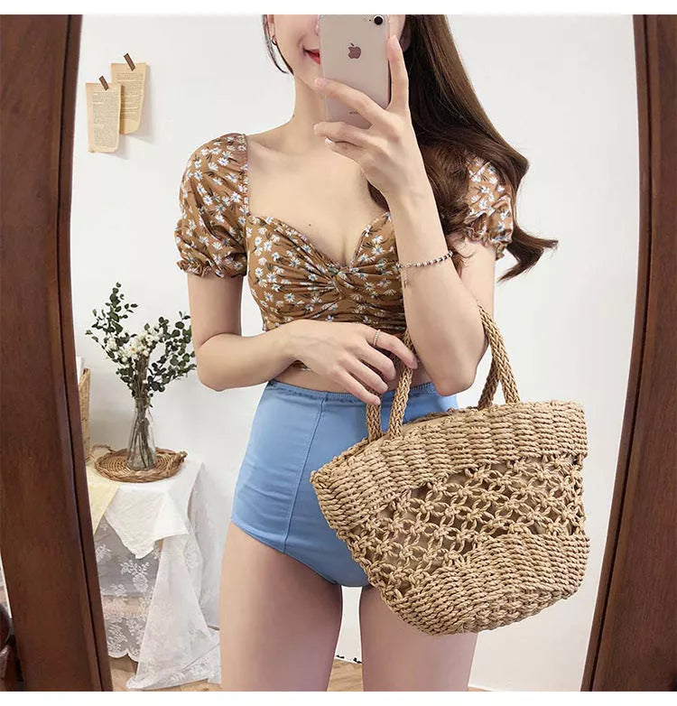 Nylon hot spring swimwear with adjustable fit