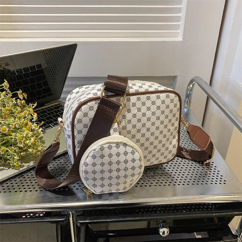 One-shoulder Crossbody Square Pouch Women's Bag in PU Material