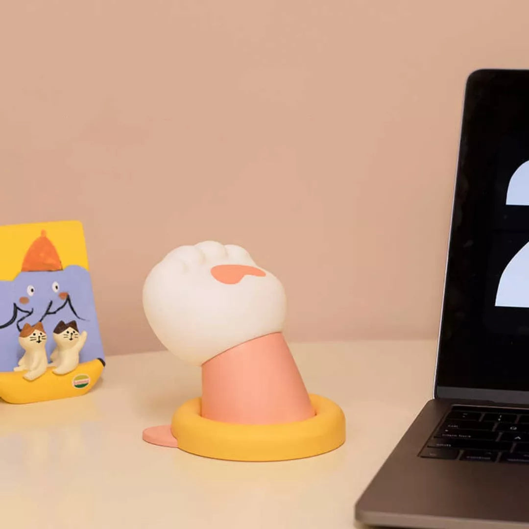 Cat Paw Desk Lamp with 3 Brightness Levels, Dimmable and Rechargeable