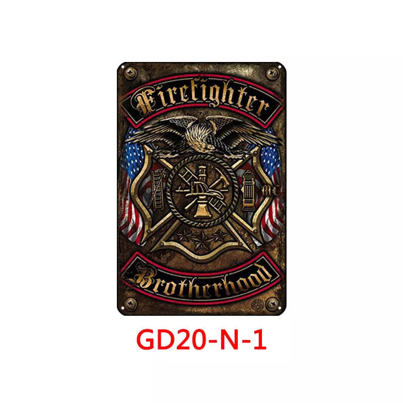 Retro Tin Painting Wall Hanging for Home and Bar Decor