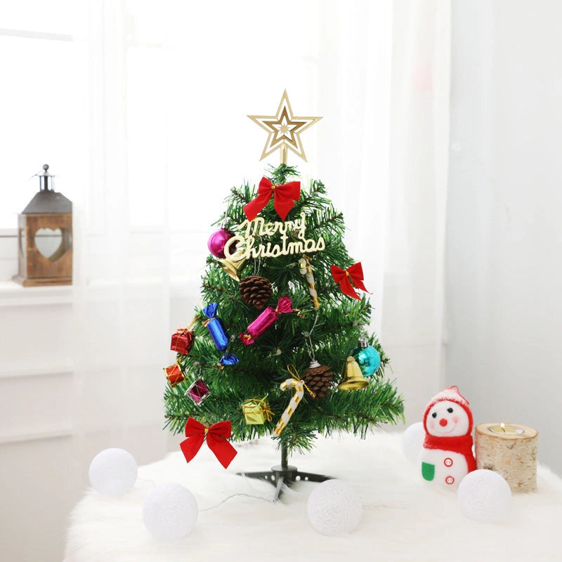 Mini Christmas Tree with Multi-Color LED Lights and Small Accessories