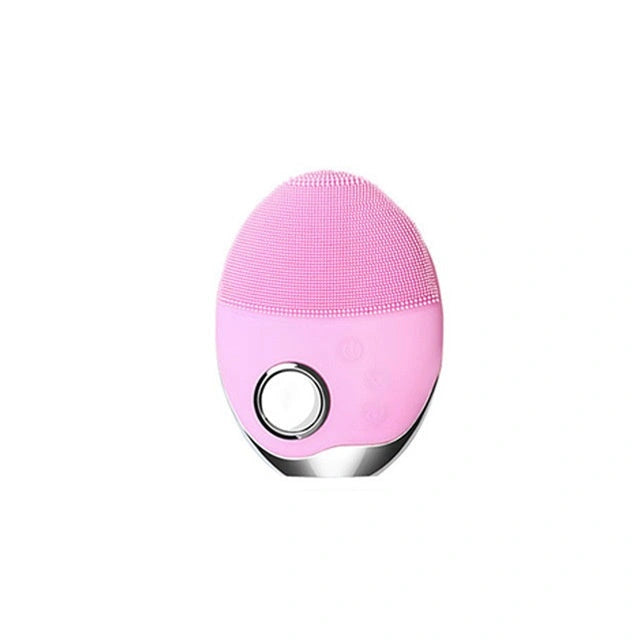 Electric Silicone Face Washer with Adjustable Vibration and Multifunctional Lamps