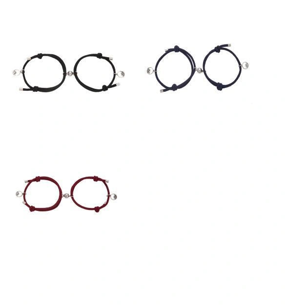 Alloy Eachother Couple Bracelet with Magnetic Buckle Design