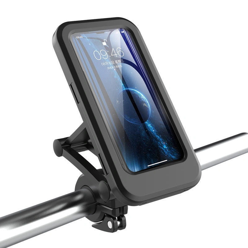 360 Rotatable Waterproof Bike Phone Holder with Non-slip Clip
