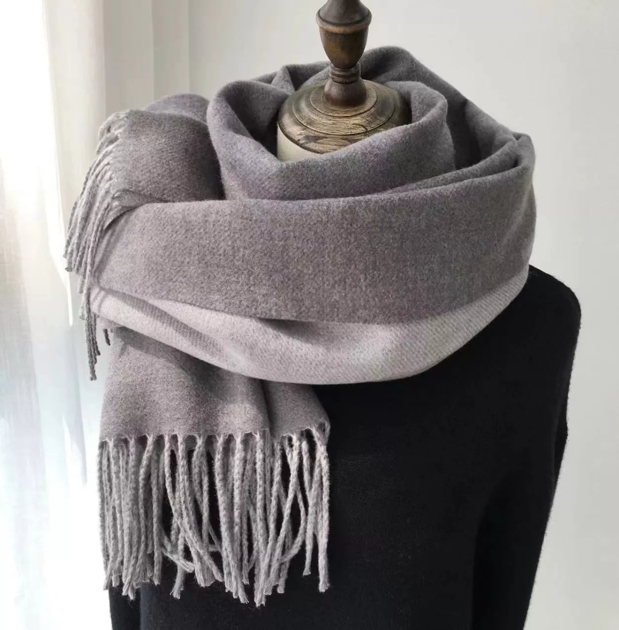 Double-sided Artificial Australian Wool Scarf Shawl in Various Colors