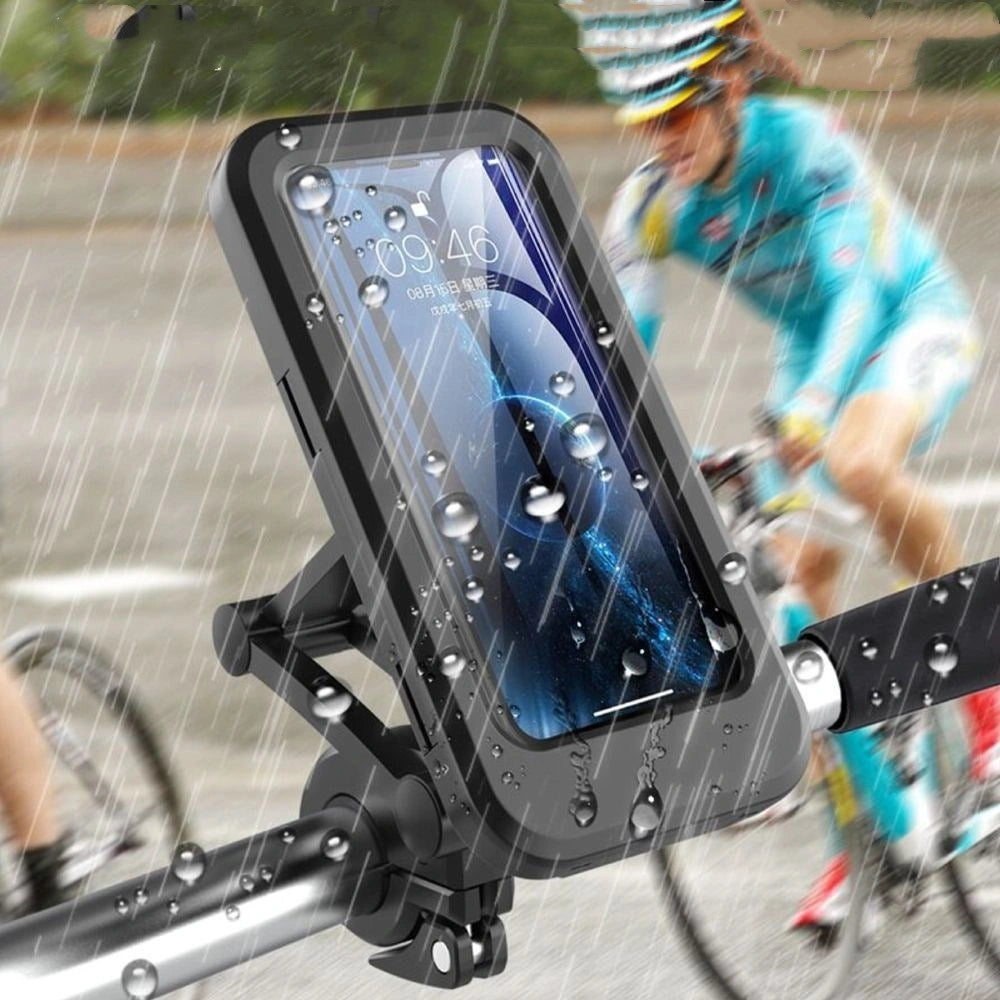 360 Rotatable Waterproof Bike Phone Holder with Non-slip Clip