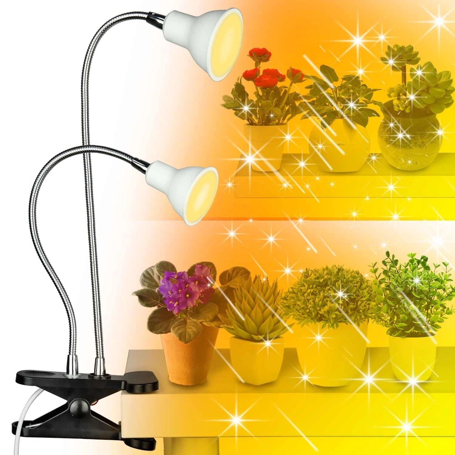 LED Grow Light with Auto On/Off and Full Spectrum for Indoor Plants