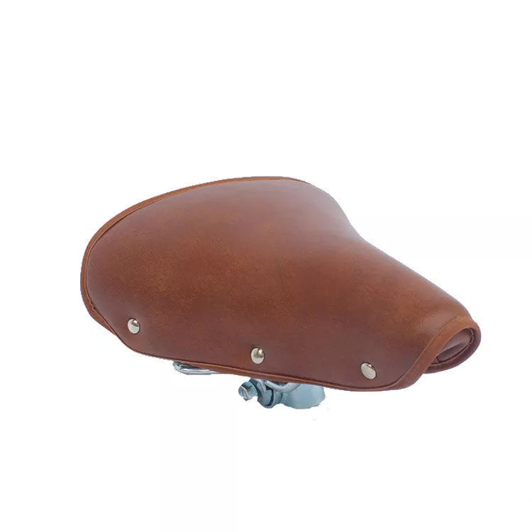 Retro Bicycle Seat PU Leather Cushion in Brown