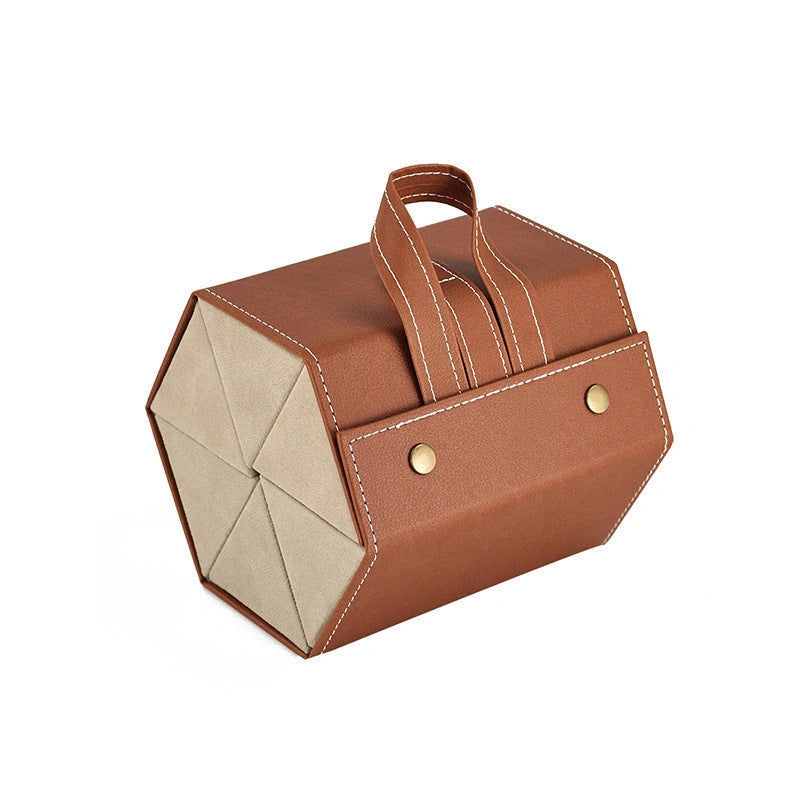 5 Slots Foldable PU Leather Sunglasses and Eyeglasses Travel Organizer Case