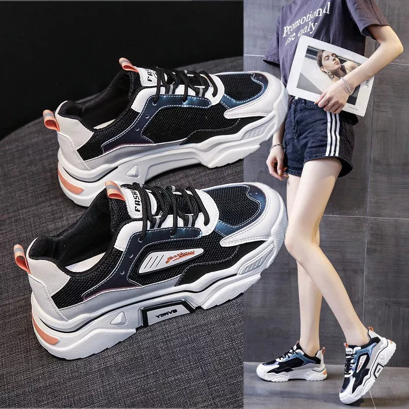 Mesh Surface Running Sports Shoes with Trifle Bottom