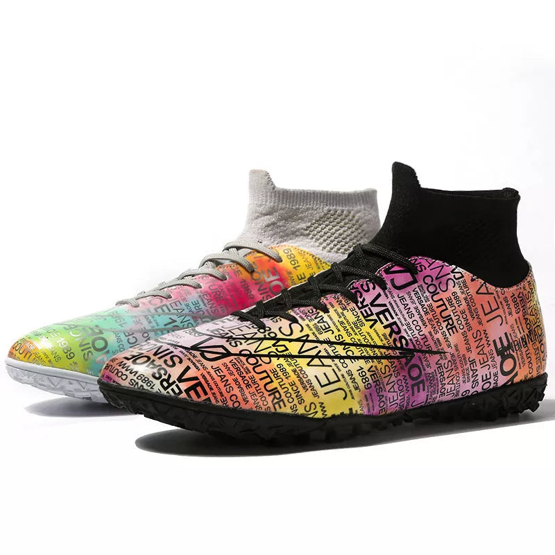 High Top Soccer Shoes for Boys and Girls with Non-Slip Rubber Outsole