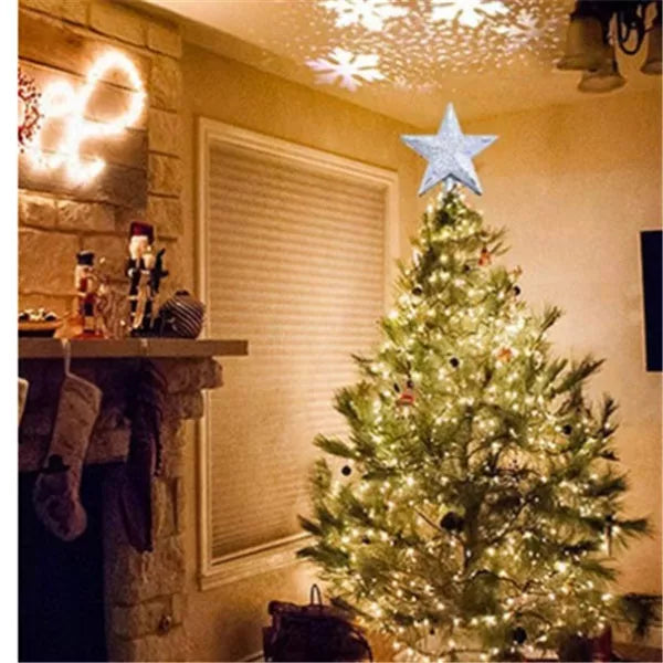 Star Snowflake LED Laser Projector Light for Christmas Trees