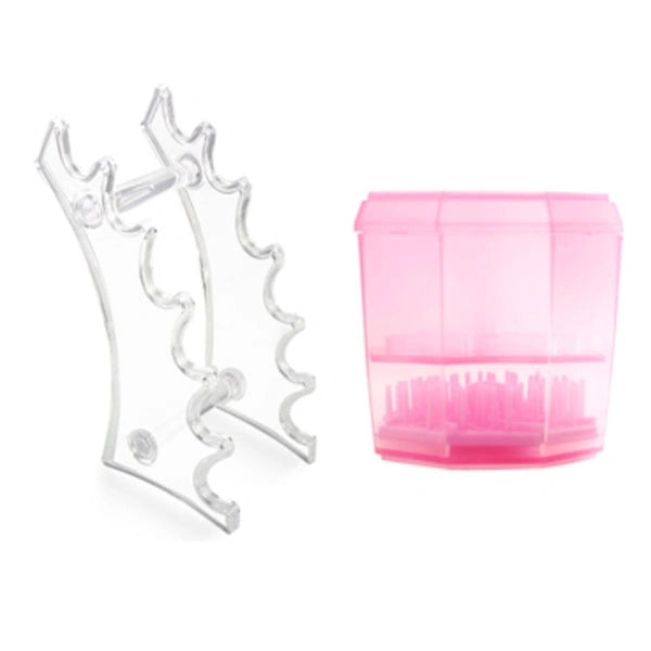 14-hole makeup brush holder with multifunction stand for organized display