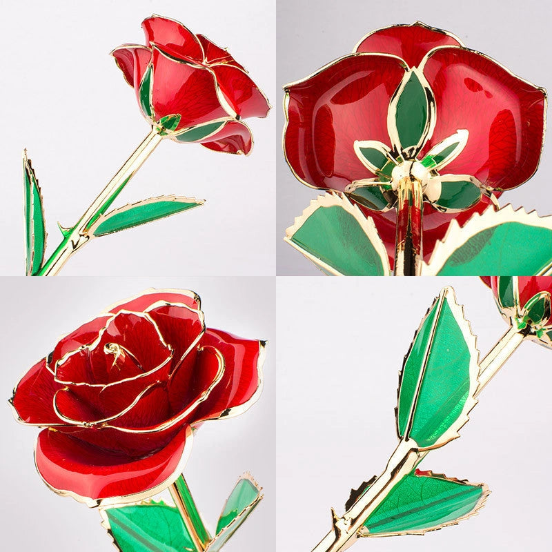 24K Gold-plated Rose in Gift Box for Valentine