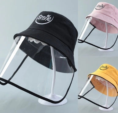 Kids Anti-spitting Protective Hat with Transparent PVC Shield