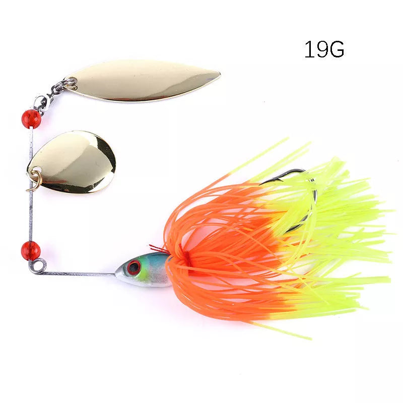 Composite rotating sequin beard bait in 4 vibrant colors