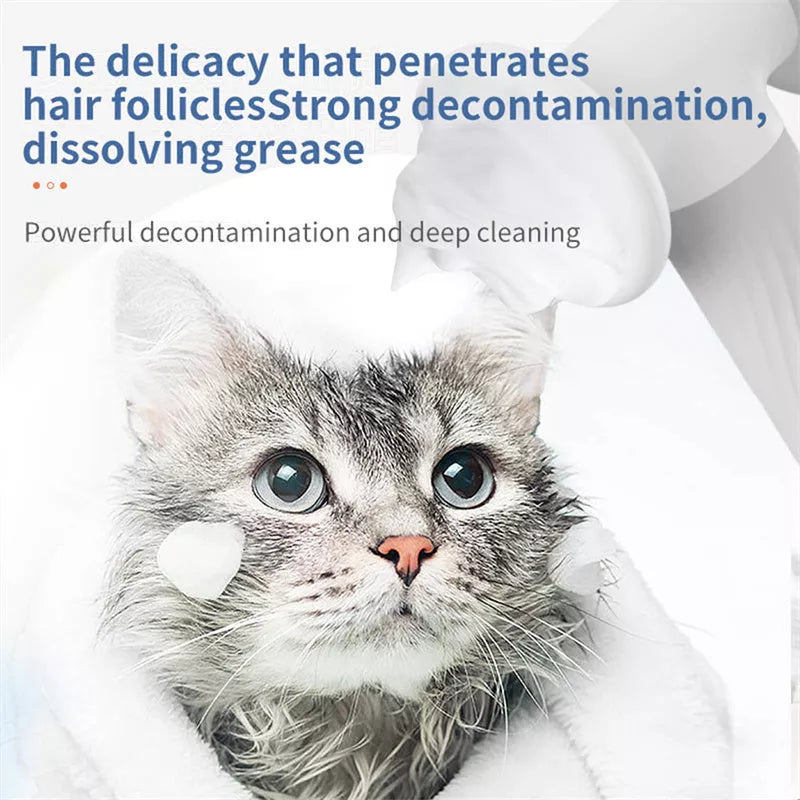 Automatic Foaming Pet Bath Brush with Soap Dispenser