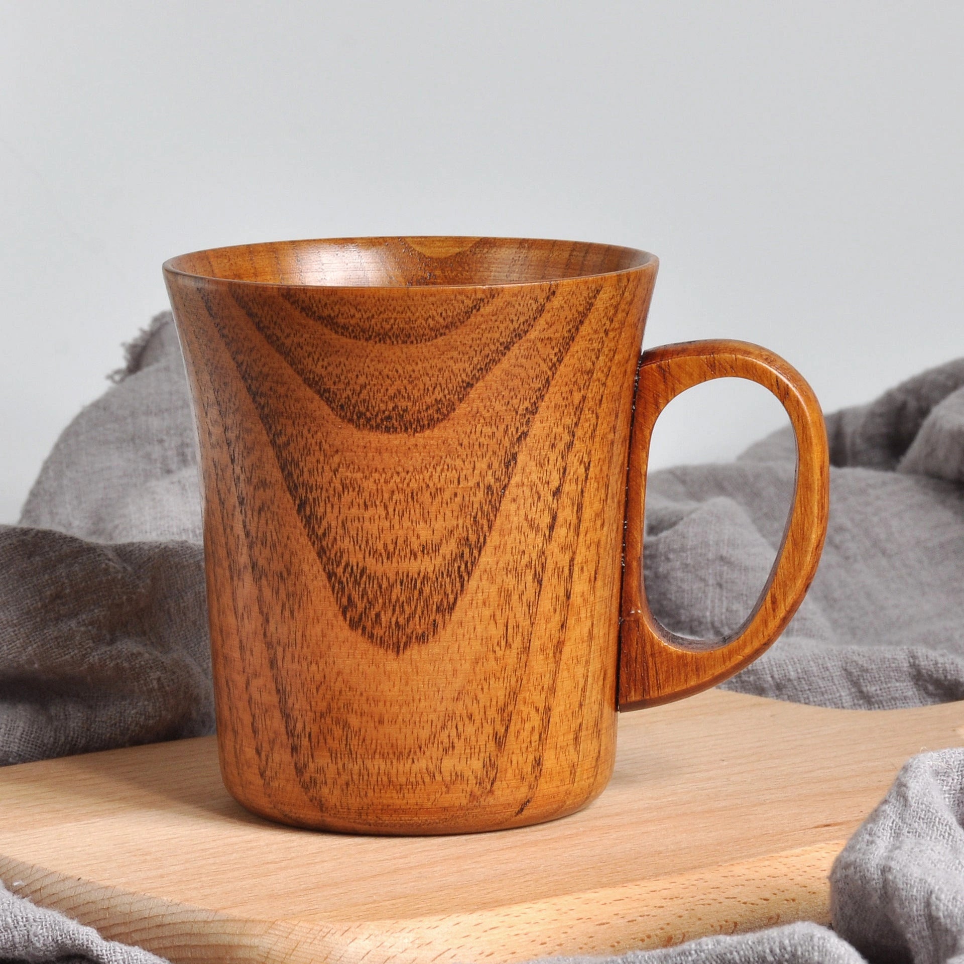 Handcrafted Jujube Wood Retro Japanese Style Mug