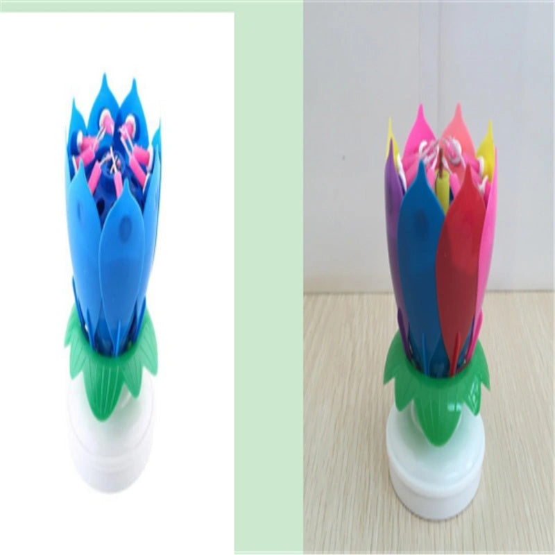Musical Lotus Candles with Multiple Colors