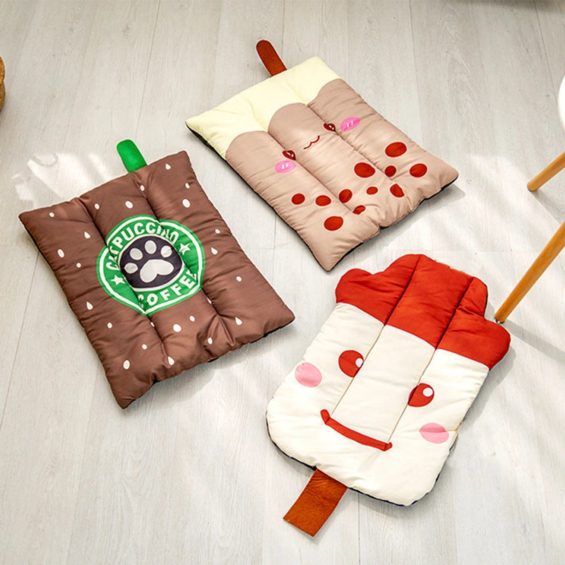 Ice Silk Pet Cooling Mat with Washable Oxford Fabric - Summer Fruit Designs